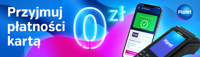 Reklama Planet Pay "Przyjmuj płatności kartą"